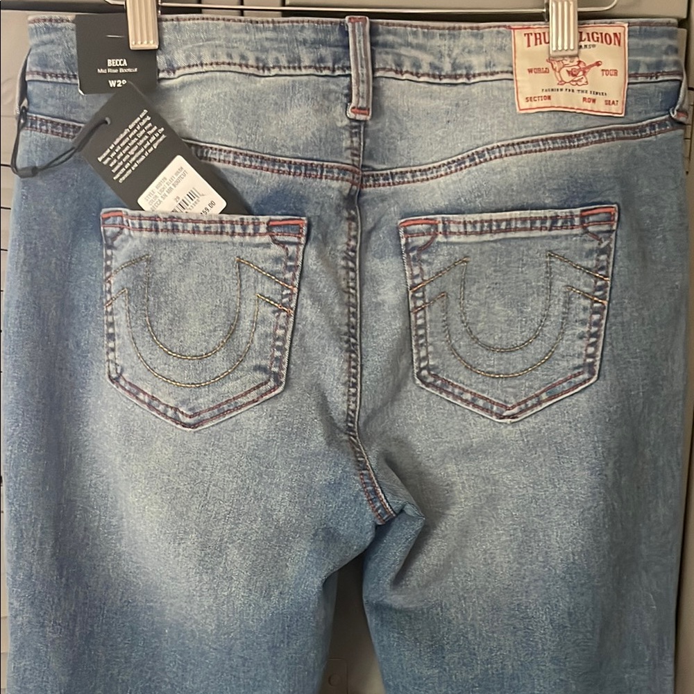 True Religion Blue Boot Cut Jeans with Vintage Charm